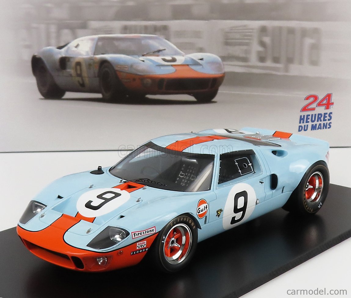Spark 1/18 ORD USA - 1/18 - GT40 4.9L V8 TEAM JW AUTOMOTIVE ENGINEERING GULF N 9 PEDRO RODRIGUEZ/ L. Bianchi WINNER 1968