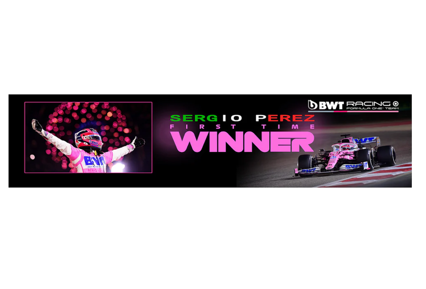 PREORDEN Spark 1/18BWT Racing Point F1 RP20 #11 S. Perez Winner Sakhir 2022