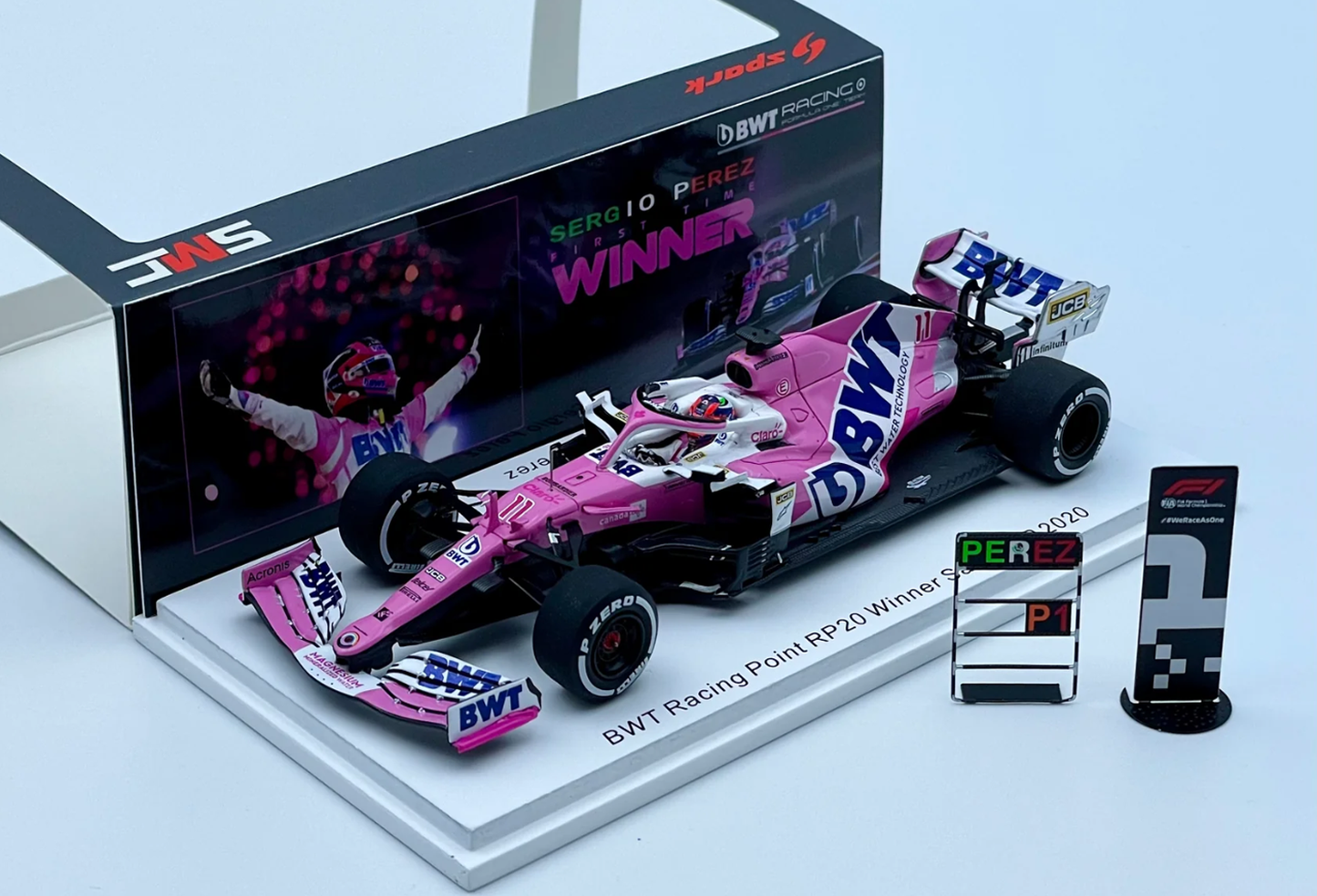 PREORDEN Spark 1/43 BWT Racing Point F1 RP20 #11 S. Perez Winner Sakhir 2022