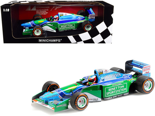 Minichamps 1/18 Benetton Ford B194 #5 M. Schumacher Demonstration Belgian Gp 2017