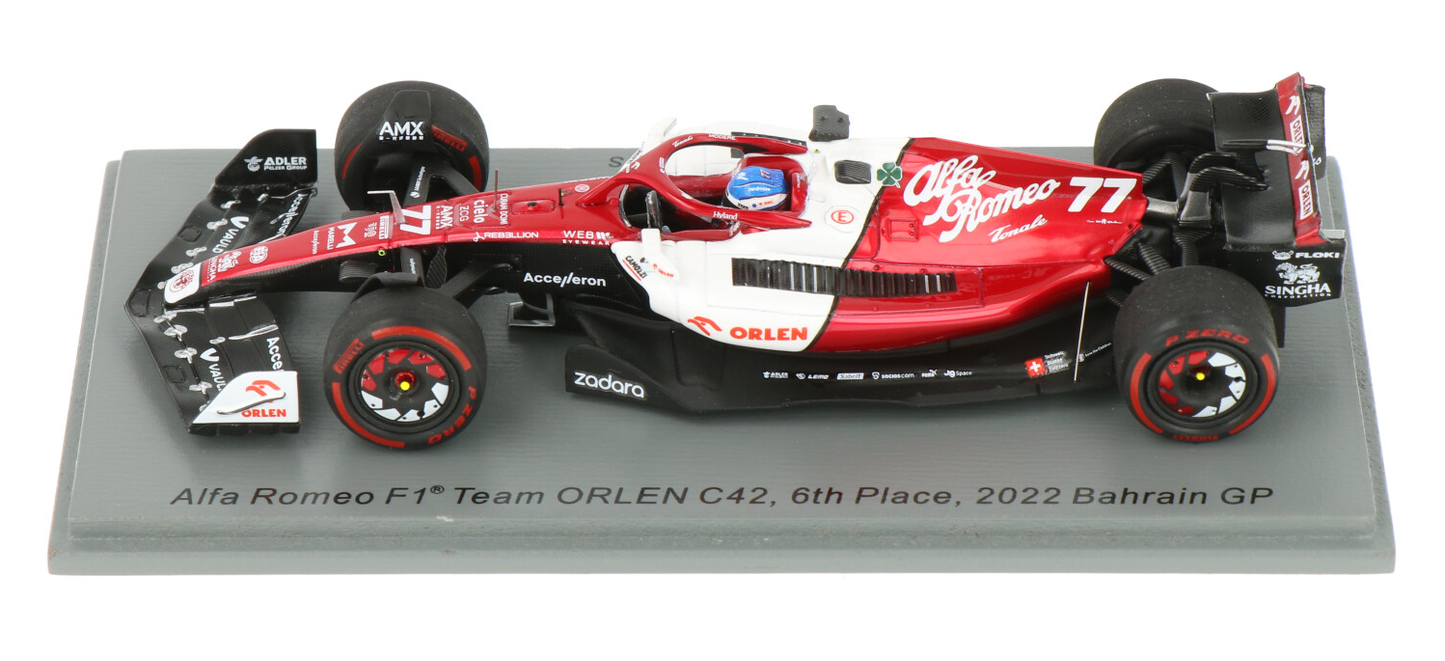 Spark 1/43 Alfa Romeo C42 V. Bottas 6th Bahrain Gp F1 2022